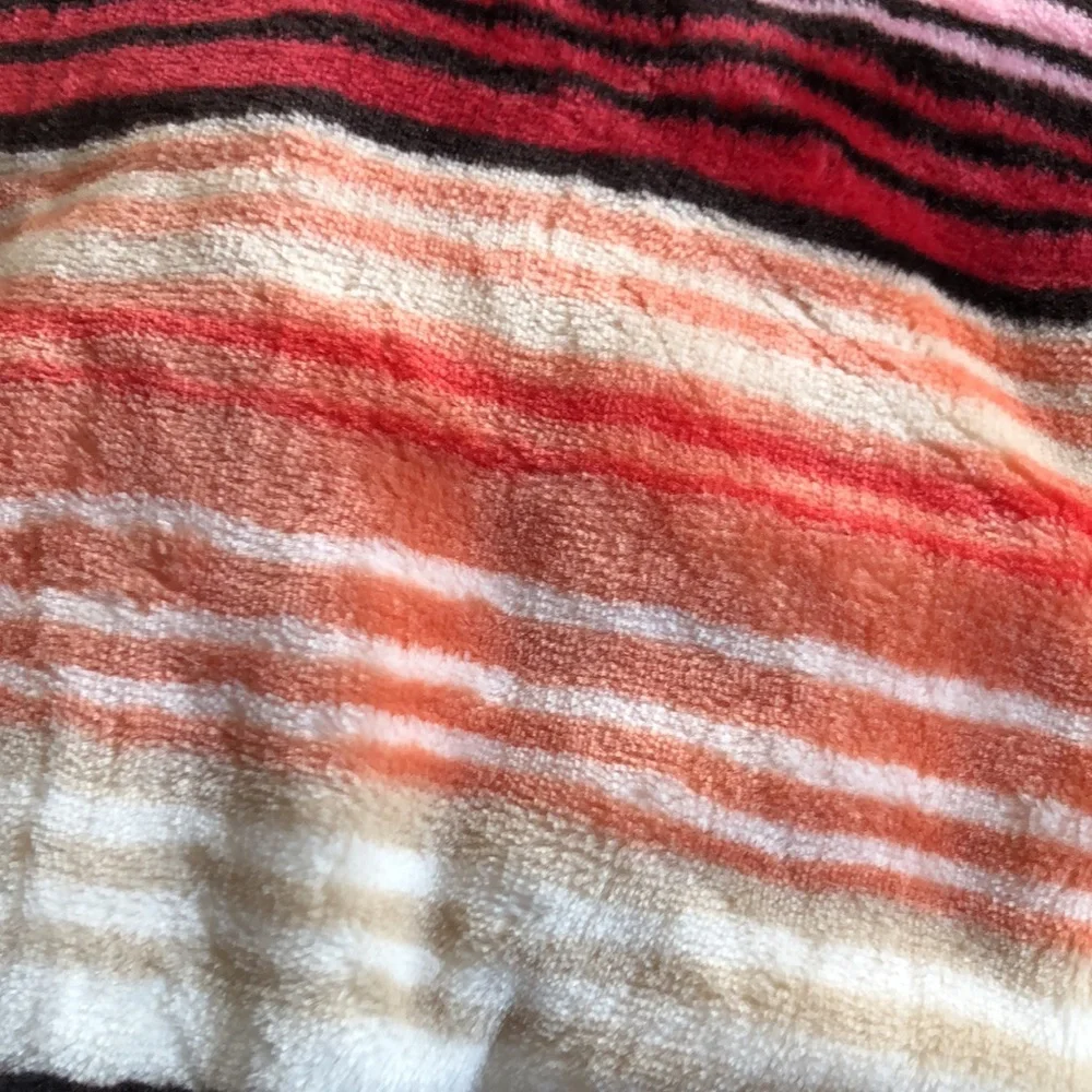 Wrangler Multicolor Striped Blanket - Red, Orange, and White